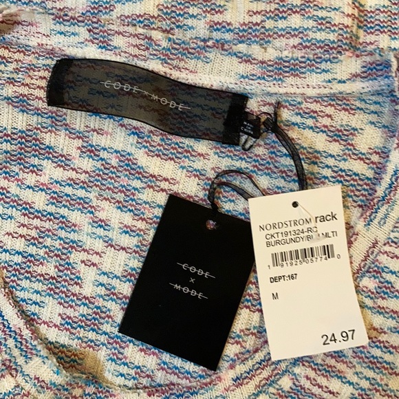 NWT Code Mode Space Dyed Rib Knit Sweater - Picture 6 of 7